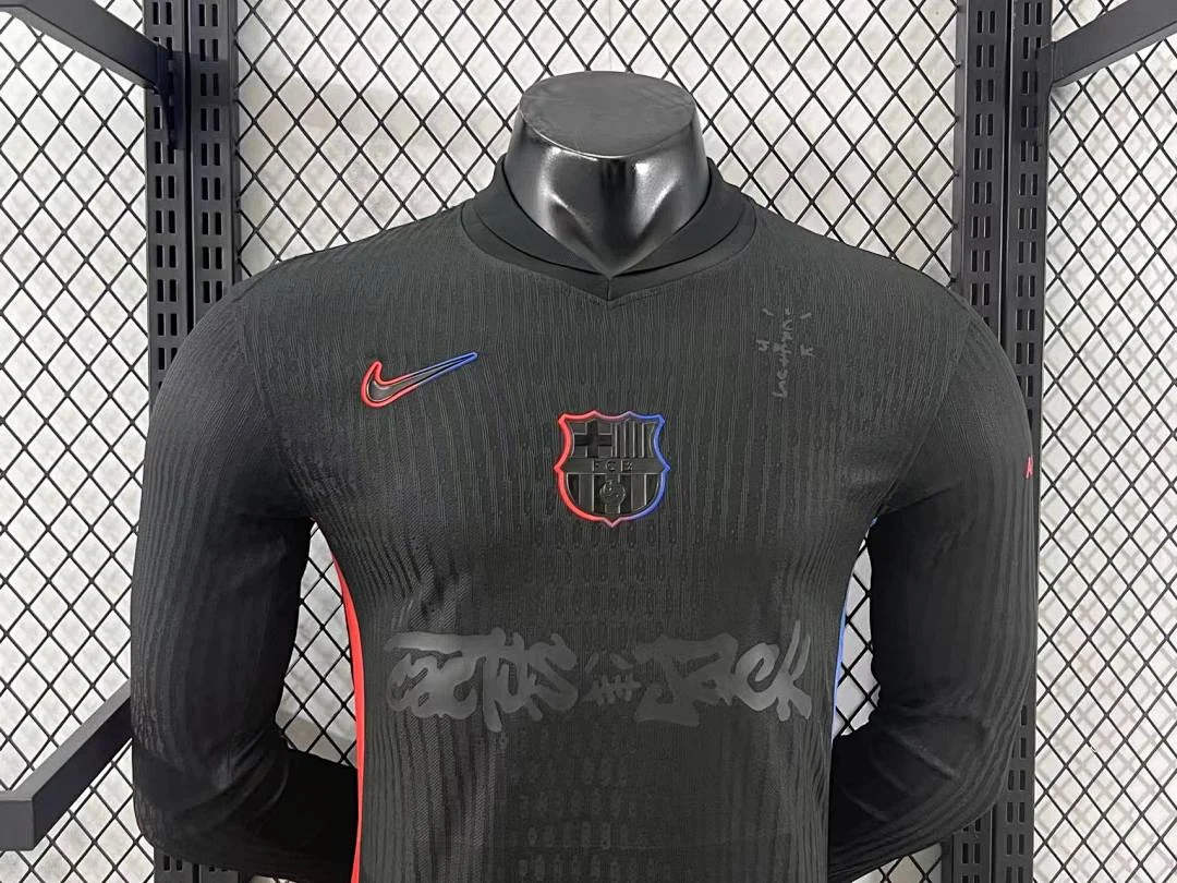 Barcelona Away Special Edition Long Sleeve S-4XL (Plain with Ads) - view 3