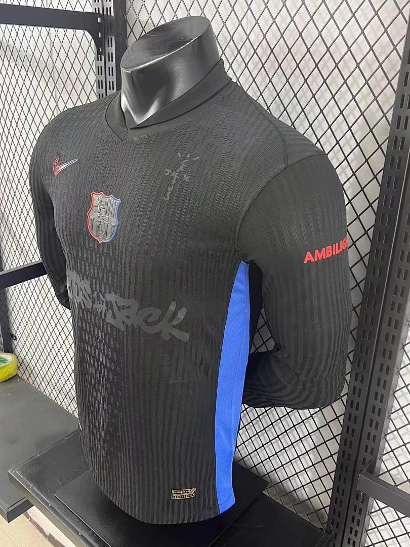 Barcelona Away Special Edition Long Sleeve S-4XL (Plain with Ads) - view 7
